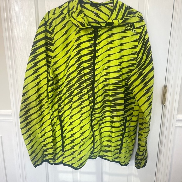 adidas Other - Adidas Lightweight Neon Printed Windbreaker Bright Streetwear Size Large Hooded